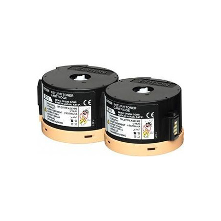 C13S050711 EPSON ACULASER AL-M200DN/M200DW TONER NEGRO RETORNABLE (PACK 2)