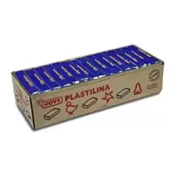 7213 JOVI PLASTILINA PASTILLA 350GR UNICOLOR AZUL OSCURO CAJA 15 UD