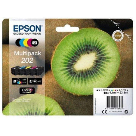 C13T02E74010 EPSON MULTIPACK 5-COLOURS 202 CLARIA PREMIUM INK