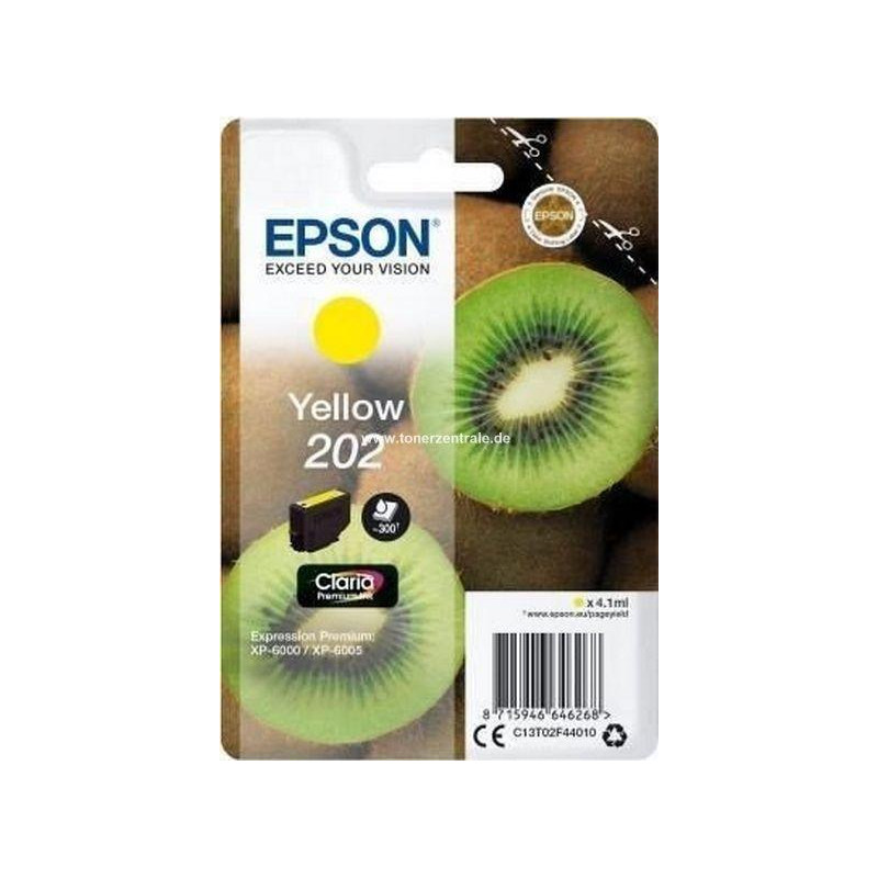 C13T02F44010 EPSON SINGLEPACK YELLOW 202 CLARIA PREMIUM INK