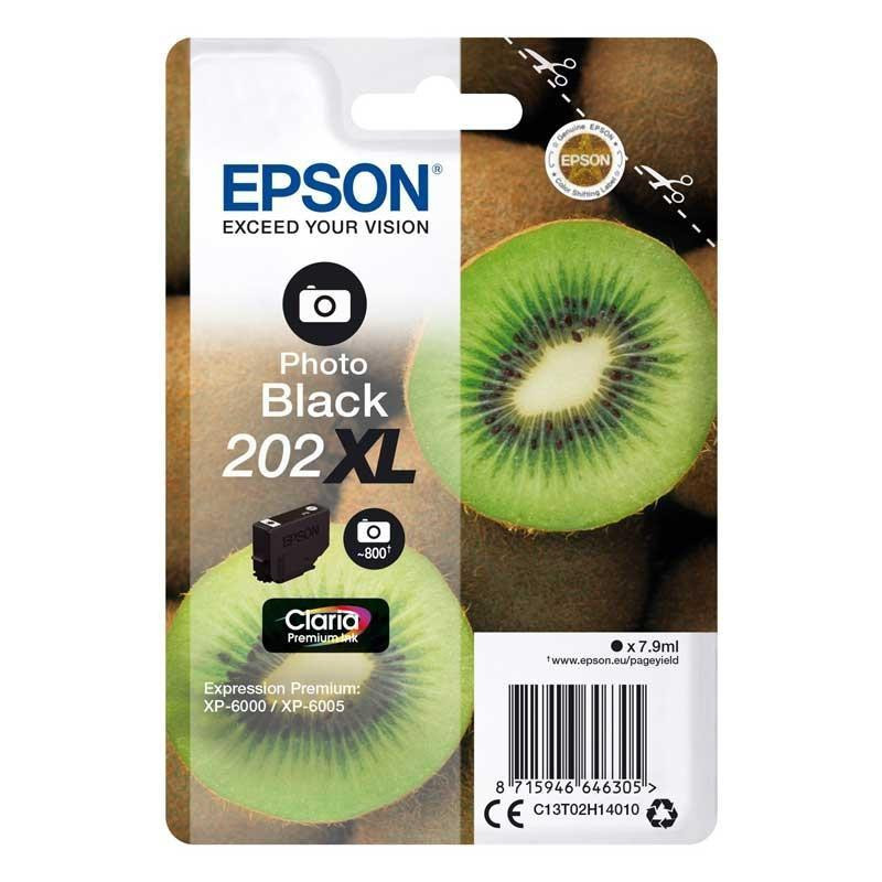 C13T02H14010 EPSON SINGLEPACK FOTO NEGRO 202XL CLARIA PREMIUM INK