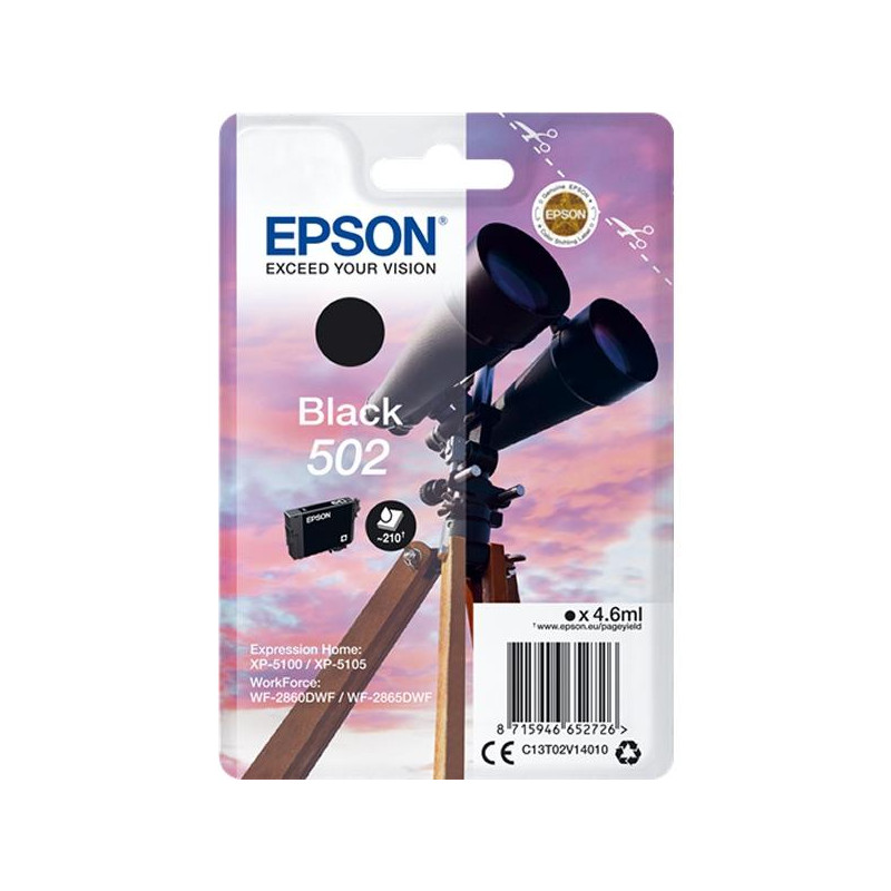 C13T02V14010 EPSON SINGLEPACK BLACK 502 INK (XP-5100