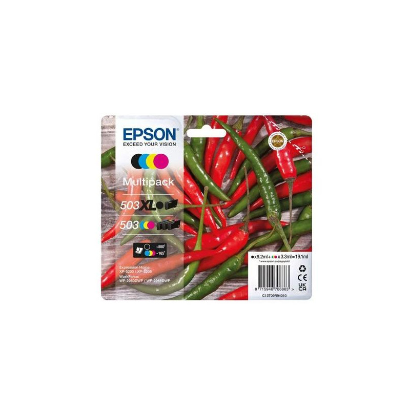 C13T09R94010 EPSON TINTA MULTIPACK BK / C / M / Y  XP-5200