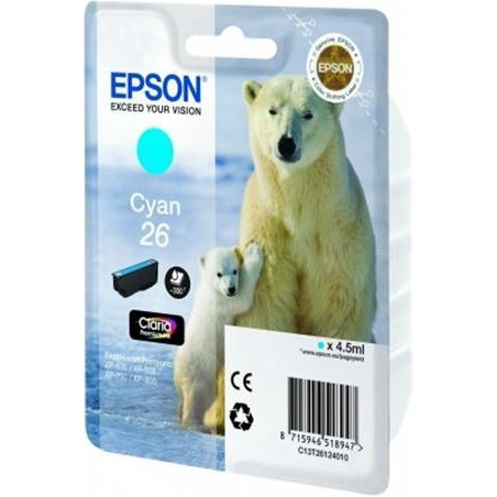 C13T26124012 EPSON TINTA CIAN CLARIA PREMIUM XP 510 520 600 605 610 615 620 625 700 710 720 800 810 820 - 26