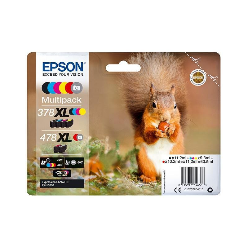 C13T379D4010 EPSON MULTIPACK 6-COLOURS 478XL CLARIA PHOTO HD INK