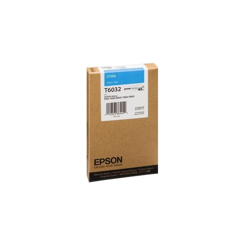 C13T603200 EPSON GF STYLUS PRO 7880 9880 7800 9800 CARTUCHO CIAN