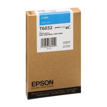 C13T603200 EPSON GF STYLUS PRO 7880 9880 7800 9800 CARTUCHO CIAN