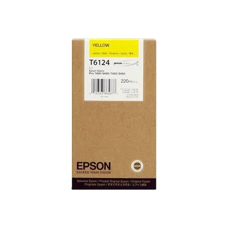 C13T612400 EPSON TINTA  GF STYLUS PHOTO 7450/9450/7400/9400 CARTUCHO AMARILLO ALTA CAPACIDAD