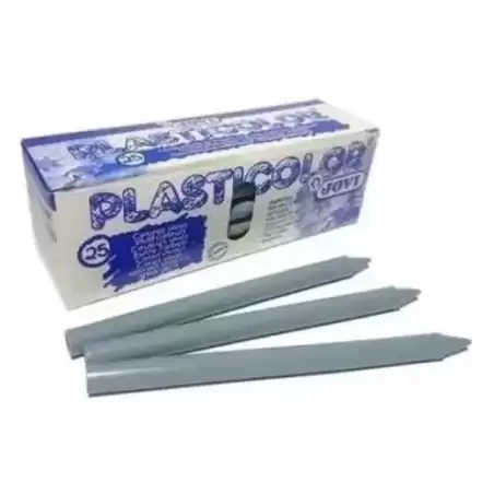 92524 JOVI CERAS PLASTICAS CRAYONS STUDENT UNICOLOR GRIS CAJA 25 UD