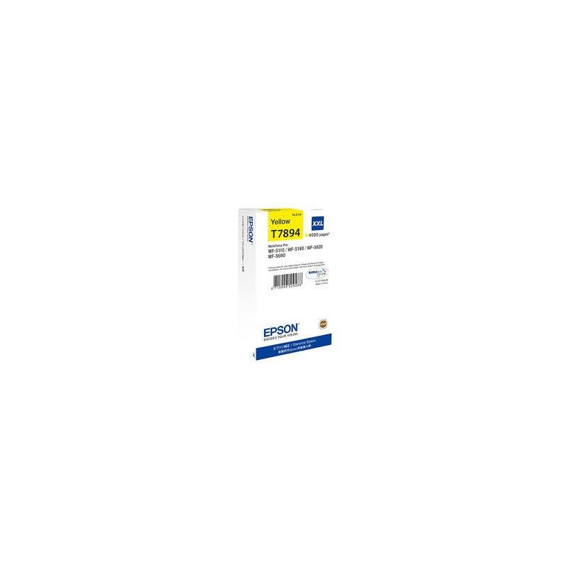 C13T789440 EPSON CARTUCHO AMARILLO XXL 4000 PAGINAS WORKFORCE PRO WF-5XXX SERIES