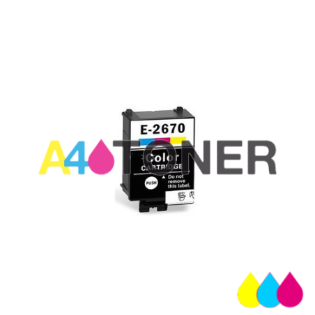 Cartucho de tinta Epson T2670 tricolor compatible con Epson C13T26704010