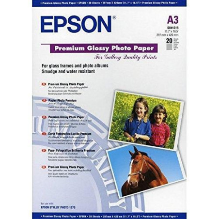 C13S041315 EPSON PAPEL PREMIUM GLOSSY PHOTO 255G