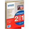 C13S042169 EPSON PAPEL PREMIUM GLOSSY PHOTO A4 255GR PAQUETE 15H PROMOCIÓN 2X1 BLANCO BRILLO