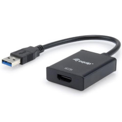 133385 EQUIP CABLE ADAPTADOR USB 3.0 MACHO A HDMI HEMBRA NEGRO