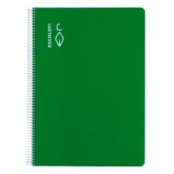 180939804 ESCOLOFI CUADERNO ESPIRAL 40H A4 70GR PAUTA 3MM C/MARGEN VERDE