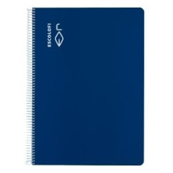 180939805 ESCOLOFI CUADERNO ESPIRAL 40H A4 70GR PAUTA 3MM C/MARGEN AZUL