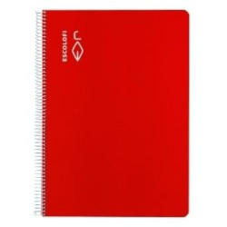 180965501 ESCOLOFI CUADERNO ESPIRAL 50H FOLIO 70GR 8X8MM C/MARGEN ROJO