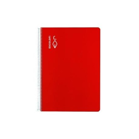 180965501 ESCOLOFI CUADERNO ESPIRAL 50H FOLIO 70GR 8X8MM C/MARGEN ROJO