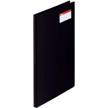 27347 ESSELTE CARPETA CON PINZA MINICLIP LATERAL A4 C/TARJETERO PVC NEGRO