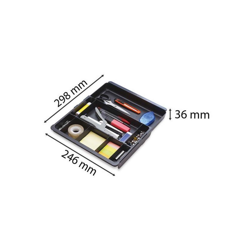 316014D EXACOMPTA DRAWINSERT ORGANIZADOR DEL CAJÓN NEGRO