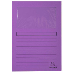 50101E EXACOMPTA SUBCARPETA A4 FOREVER CON VENTANA VIOLETA 120GR -100U-