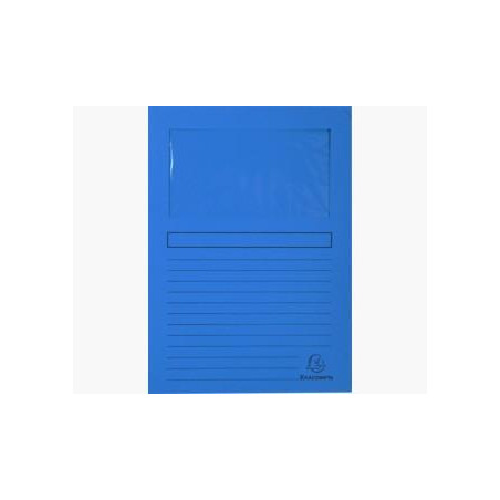 50102E EXACOMPTA SUBCARPETA A4 FOREVER CON VENTANA AZUL MARINO 120GR -100U-