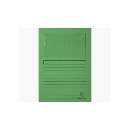 50103E EXACOMPTA SUBCARPETA A4 FOREVER CON VENTANA VERDE 120GR -100U-