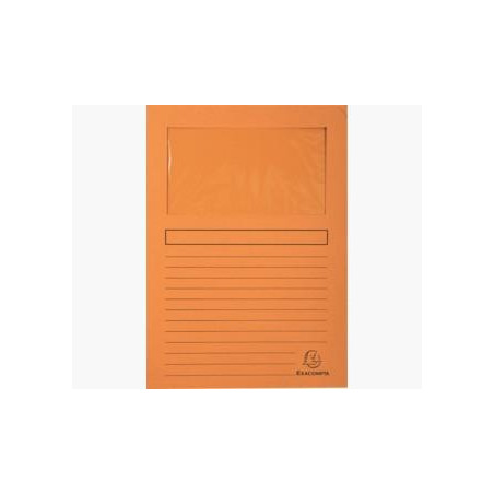 50104E EXACOMPTA SUBCARPETA A4 FOREVER CON VENTANA NARANJA 120GR -100U-