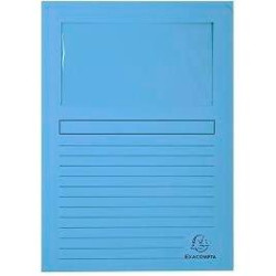 50106E EXACOMPTA SUBCARPETA A4 FOREVER CON VENTANA AZUL CLARO 120GR -100U-