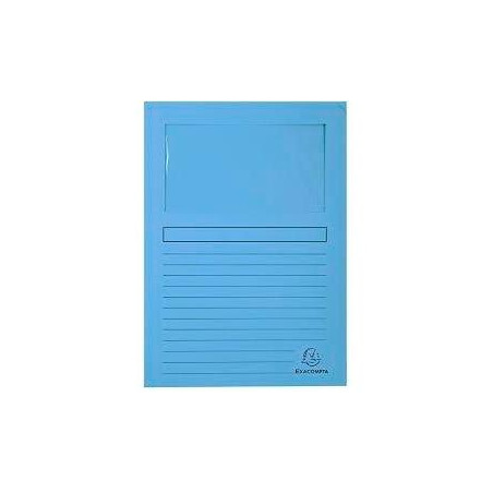 50106E EXACOMPTA SUBCARPETA A4 FOREVER CON VENTANA AZUL CLARO 120GR -100U-