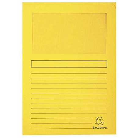 50109E EXACOMPTA SUBCARPETA A4 FOREVER CON VENTANA AMARILLO -100U-