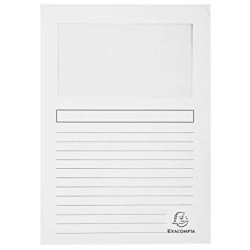 50110E EXACOMPTA SUBCARPETA A4 FOREVER CON VENTANA BLANCO 120GR -100U-