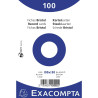 10501E EXACOMPTA PAQUETE 100 FICHAS CARTULINA BRISTOL RETRACTIL LISO SIN TALADRO 75X125MM BLANCO