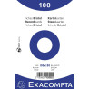 10502E EXACOMPTA PAQUETE 100 FICHAS CARTULINA BRISTOL RETRACTIL LISO SIN TALADRO 100X150MM BLANCO