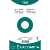 10803X EXACOMPTA PAQUETE 100 FICHAS CARTULINA BRISTOL RETRACTIL LINEA HORIZONTAL SIN TALADRO 125X200MM BLANCO