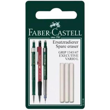 131596 FABER CASTELL GOMA DE BORRAR PARA REPUESTO PORTAMINAS -BLISTER 3U-