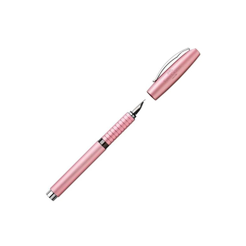 148421 FABER CASTELL PLUMA ESTILOGRÁFICA ESSENTIO F ALUMINIO ROSÉ