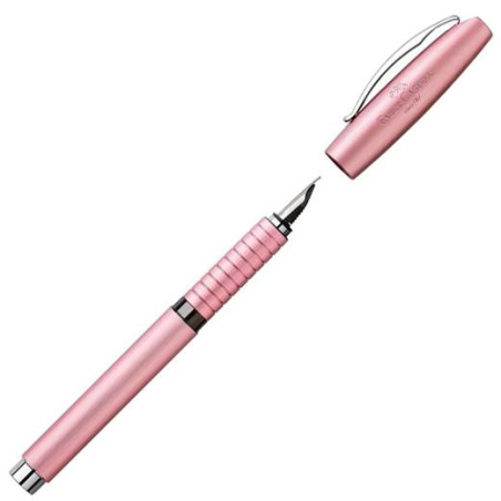 148421 FABER CASTELL PLUMA ESTILOGRÁFICA ESSENTIO F ALUMINIO ROSÉ