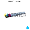 Toner compatible konica TN-321 / TN321 / TN 321 cyan genérico al toner original Konica Minolta A33K450