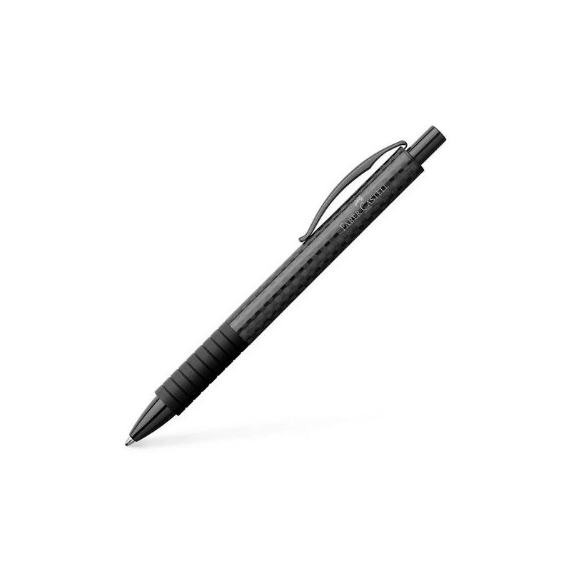 148888 FABER CASTELL BOLÍGRAFO ESSENTIO CARBONO B TINTA NEGRA RECARGABLE NEGRO