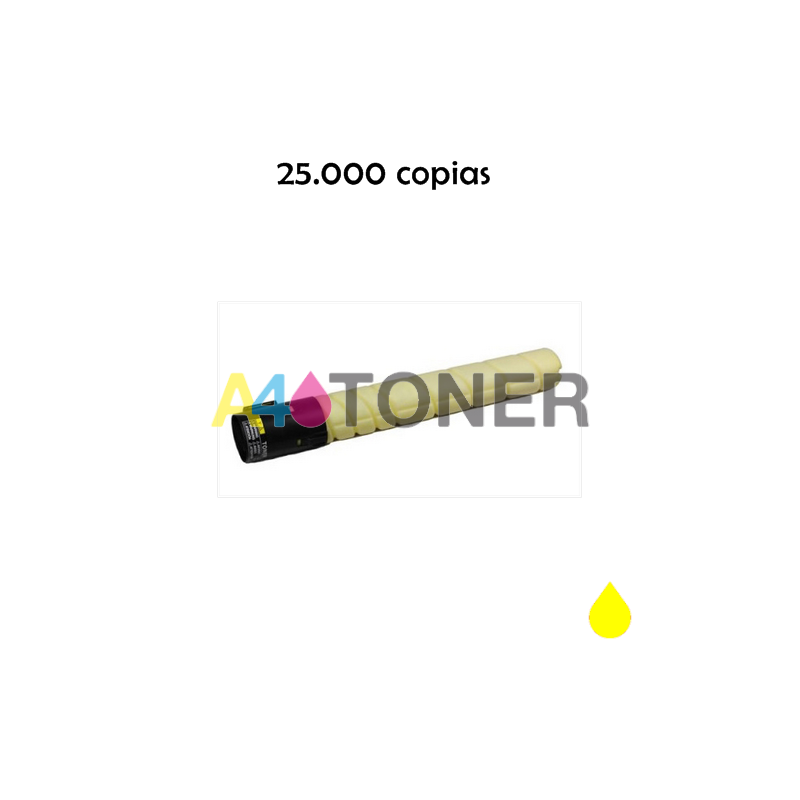 Toner compatible konica TN-321 / TN321 / TN 321 amarillo genérico al toner original Konica Minolta A33K250