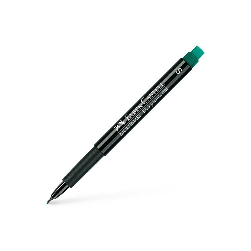 152363 FABER CASTELL ROTULADOR PERMANENTE MULTIFUNCIONAL MULTIMARK S CON GOMA INTEGRADA VERDE