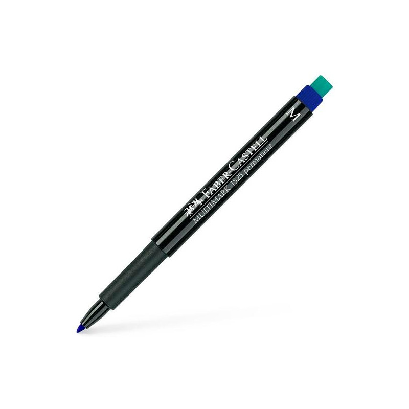 152551 FABER CASTELL ROTULADOR PERMANENTE MULTIFUNCIONAL MULTIMARK M CON GOMA INTEGRADA AZUL