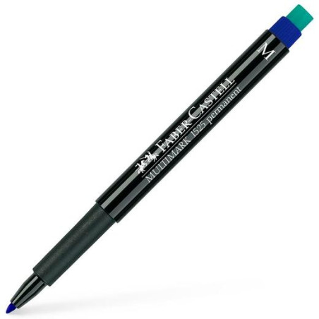 152551 FABER CASTELL ROTULADOR PERMANENTE MULTIFUNCIONAL MULTIMARK M CON GOMA INTEGRADA AZUL