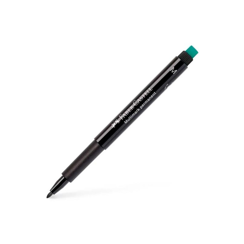 152599 FABER CASTELL ROTULADOR PERMANENTE MULTIFUNCIONAL MULTIMARK M CON GOMA INTEGRADA NEGRO