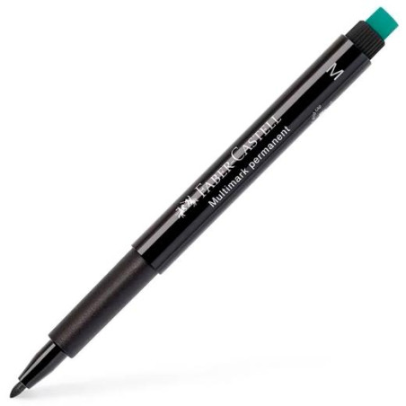 152599 FABER CASTELL ROTULADOR PERMANENTE MULTIFUNCIONAL MULTIMARK M CON GOMA INTEGRADA NEGRO