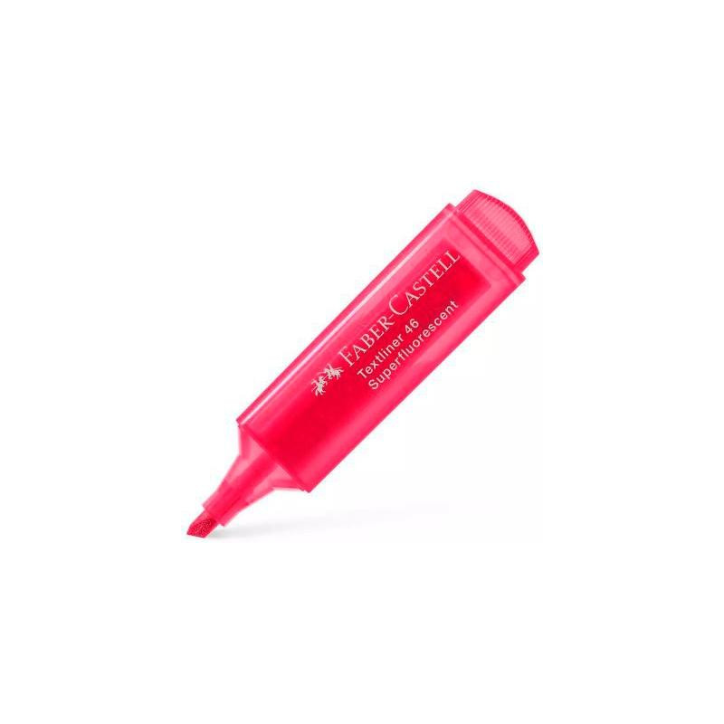 154621 FABER CASTELL MARCADOR SUPERFLUORESCENTE TEXTLINER 46 ROJO