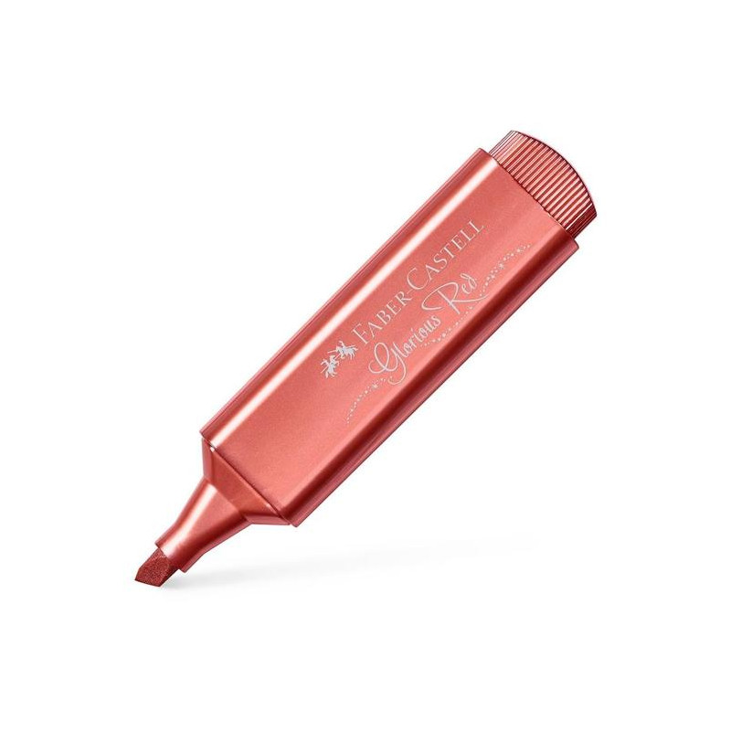 154673 FABER CASTELL MARCADOR TEXTLINER 46 METÁLICO ROJO