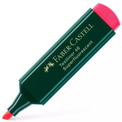 154821 FABER CASTELL MARCADOR SUPERFLUORESCENTE TEXTLINER 48 ROJO