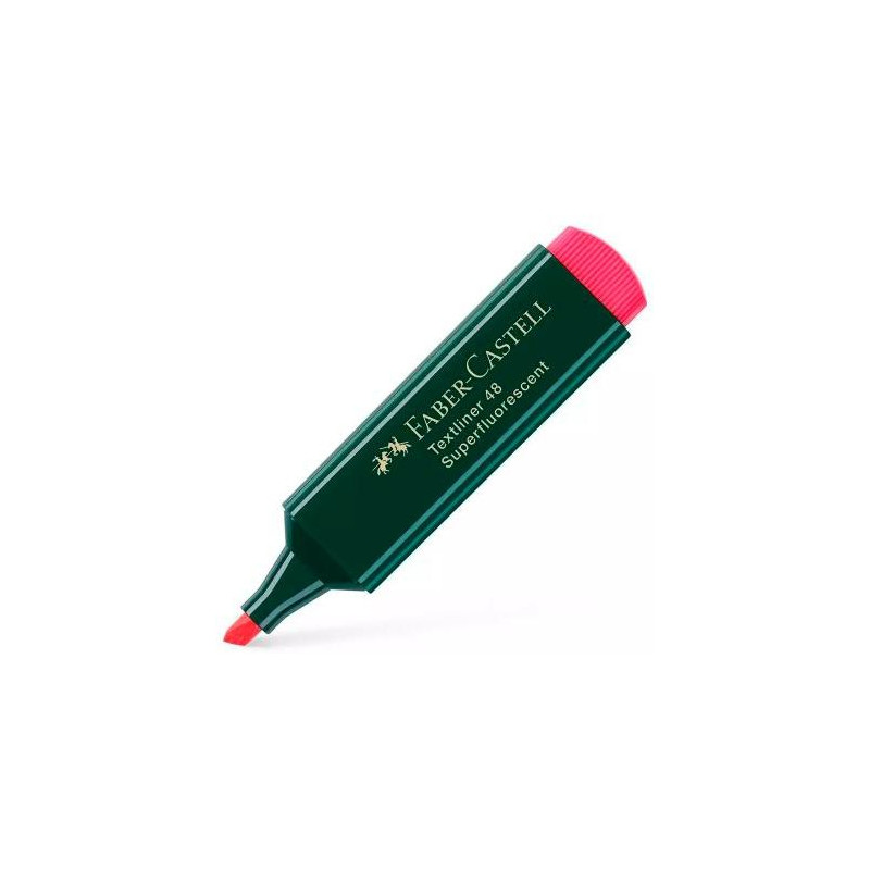 154821 FABER CASTELL MARCADOR SUPERFLUORESCENTE TEXTLINER 48 ROJO